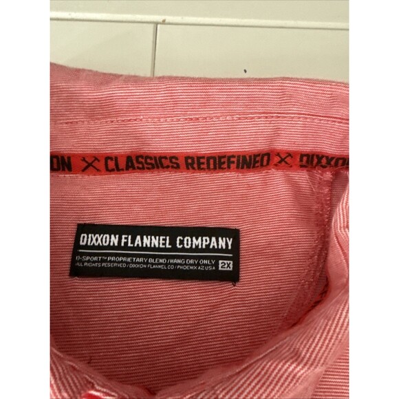 Dixxon Shirt Mens 2X Striped Polo Stitch Premium Golf Performance Red/Black - Picture 5 of 9